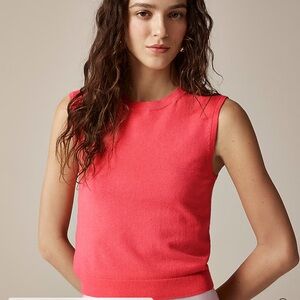 NWT Featherweight cashmere-blend cropped sweater shell in garden rose